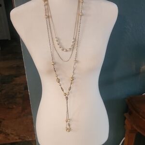 Elegant Gold and Silver Layered Necklace